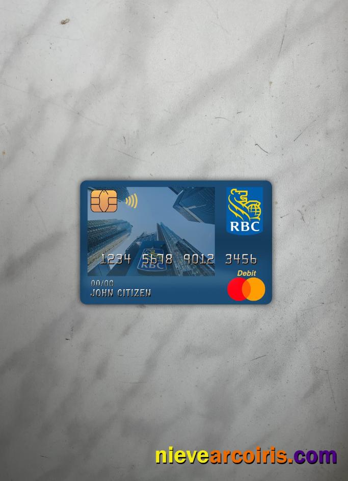 Canada Royal bank (RBC) master debit card photolook